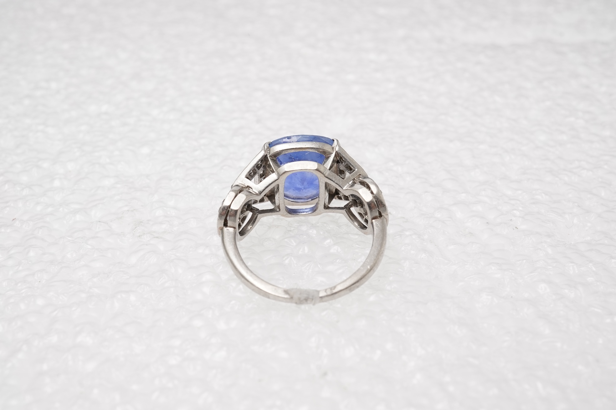 A sapphire and diamond ring, 1930s